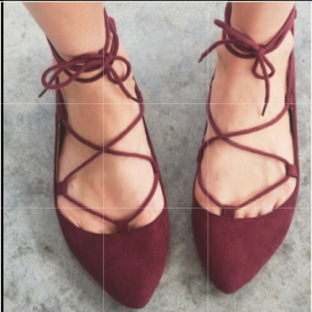 Ann Taylor Loft Lace up Flats